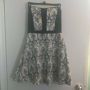 Blue and White Patterned Dress